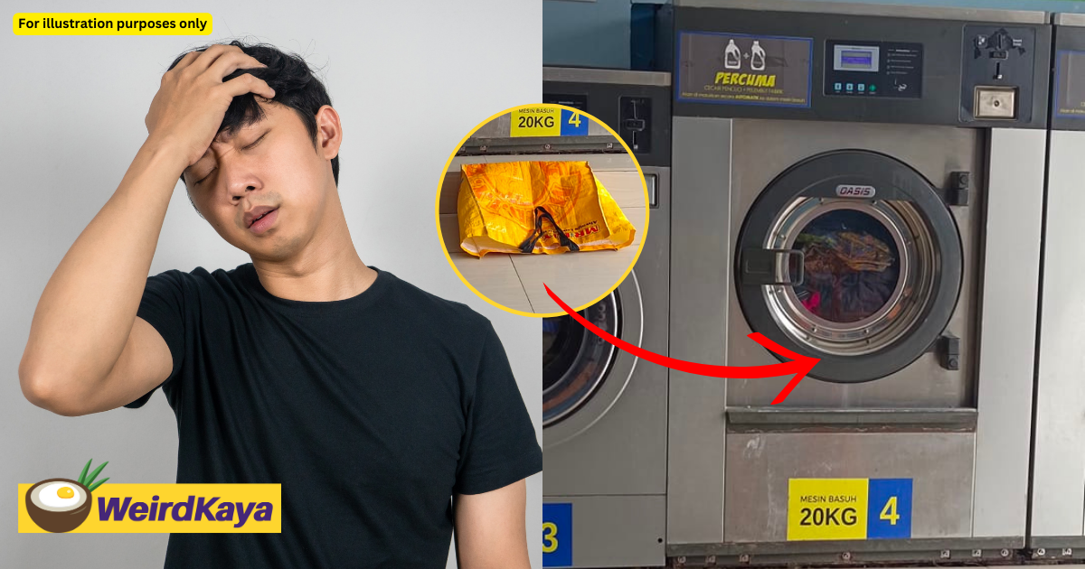 M'sian man slams customer who left laundry inside washing machine for over 30 mins at klang laundromat | weirdkaya