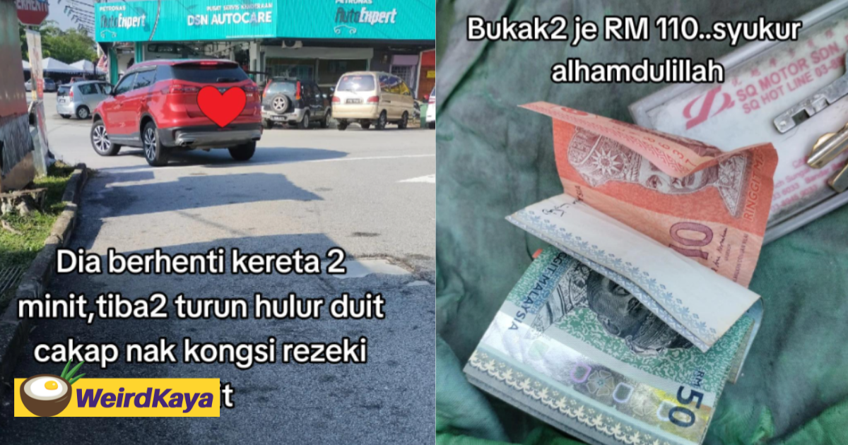 M'sian delivery rider saves cat from reversing car, driver rewards him with rm110 for good deed | weirdkaya