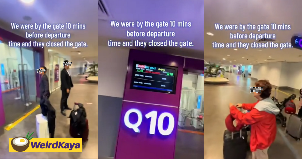 Passengers arriving 10 mins before departure at klia2 scold staff for closing gate, upset & film video | weirdkaya
