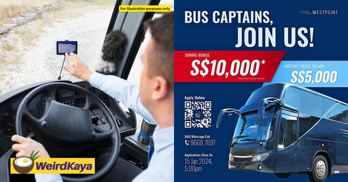 S’pore Bus Company Offers RM17K Salary & RM34K Bonus For New Bus Drivers