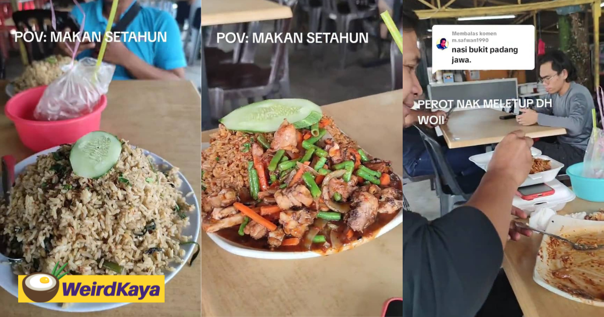 M'sian man stunned by rm10 fried rice which is big enough to feed 3 people | weirdkaya