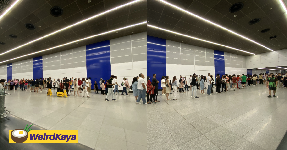 M'sians spotted lining up in long queue to exit trx station for the mall on christmas eve as if queuing for viral food | weirdkaya