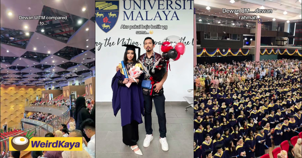 M’sian father compares his daughters’ convo halls, says uitm is grander | weirdkaya