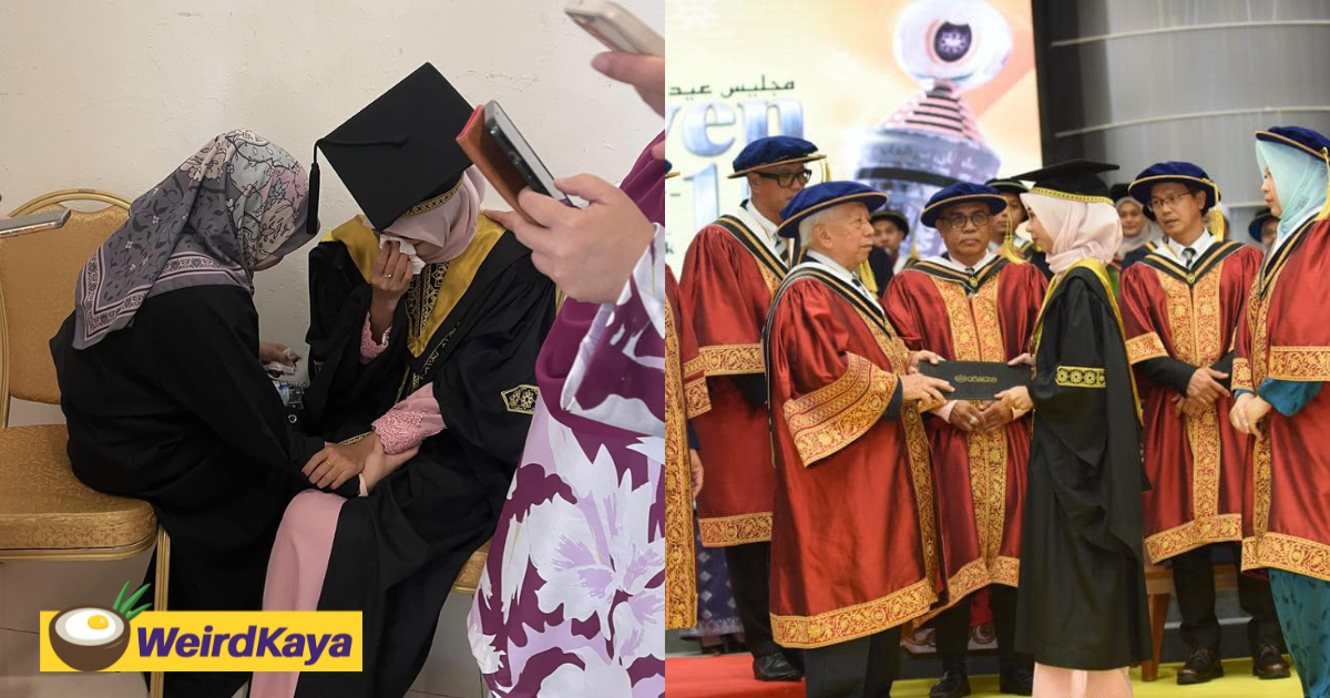 M'sian graduate receives news of her father's passing just 15 mins before getting her diploma | weirdkaya