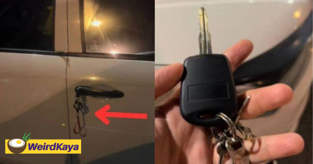M'sian woman notices dangling keys on car door, hands them over to mcd's manager | weirdkaya