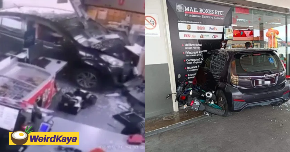 77yo swiss man crashes myvi at ipoh petrol station due to leg cramps | weirdkaya