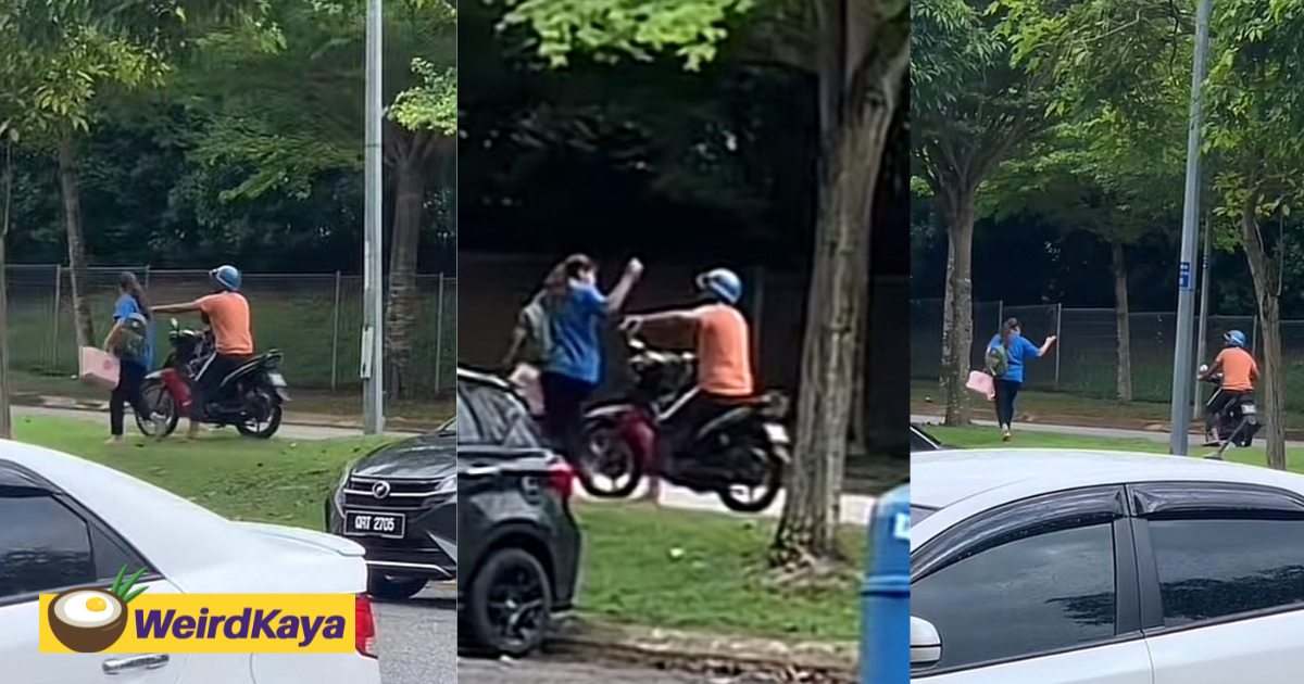 M'sian woman storms off despite bf's efforts to calm her while going after her on motorbike | weirdkaya