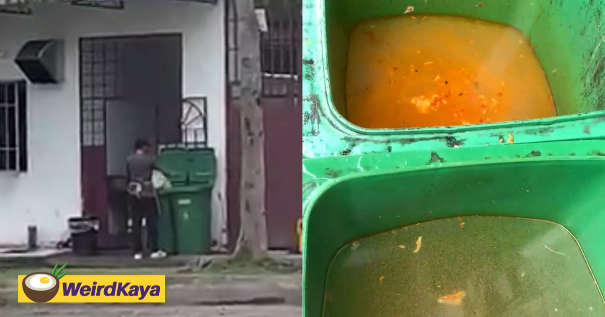 M'sian man shocked to see worker washing plates inside rubbish bin in klang | weirdkaya