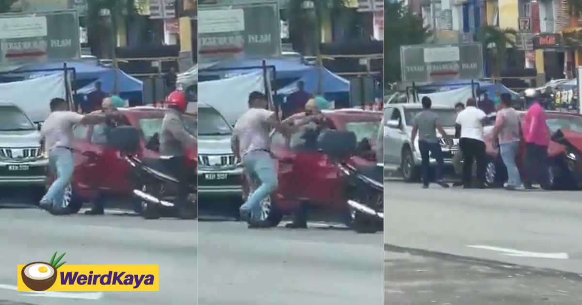 Viral clip shows elderly m'sian man assaulted by group of motorists in selangor | weirdkaya