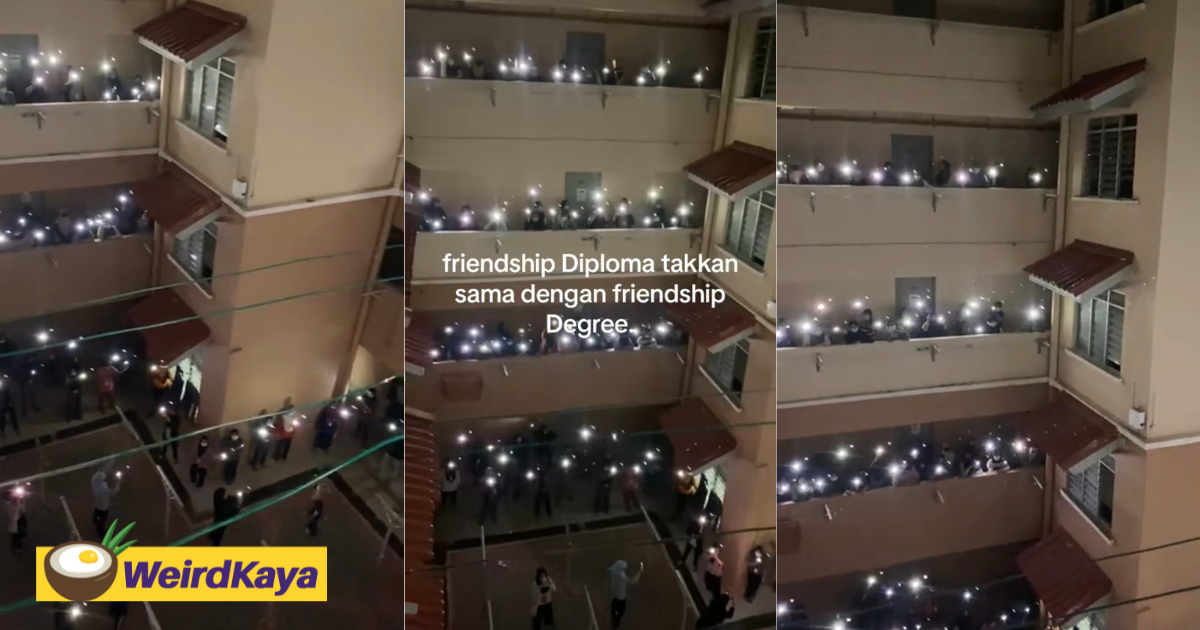 'it won't be the same' - m’sian poli students capture emotional night of friendship & memories with phone flashes | weirdkaya