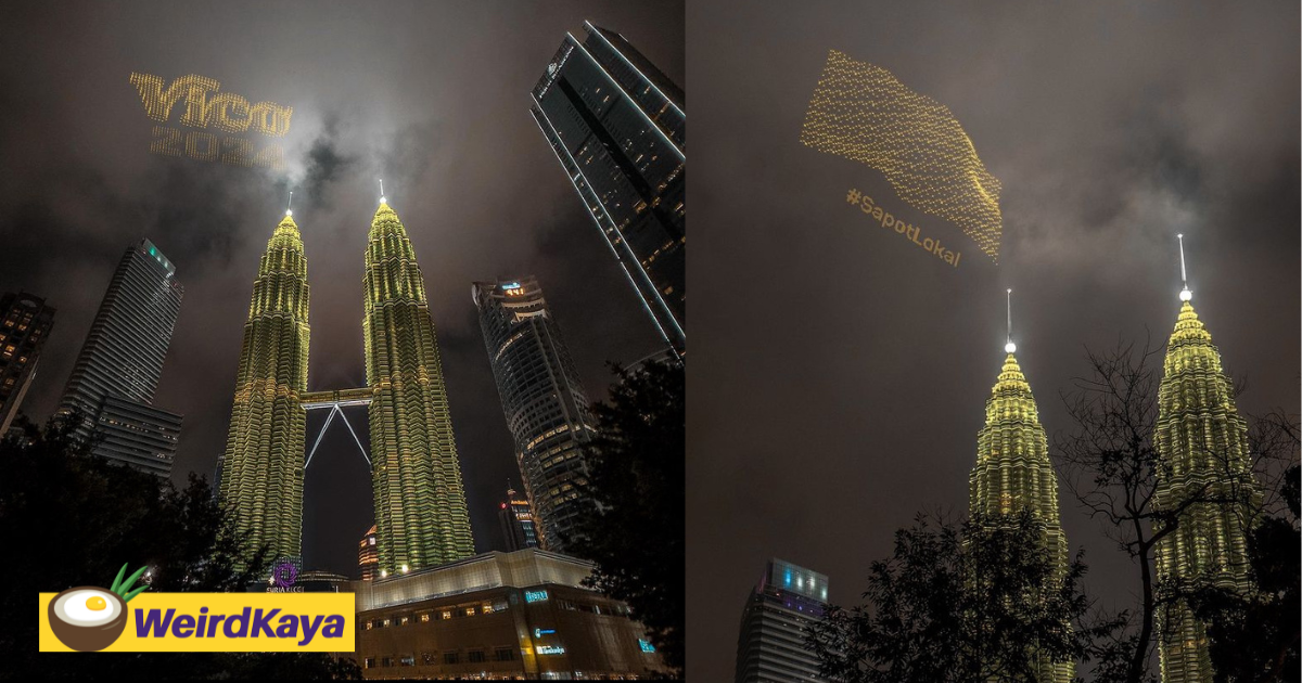Did you catch that crazy drone show over kl on new year's eve? | weirdkaya