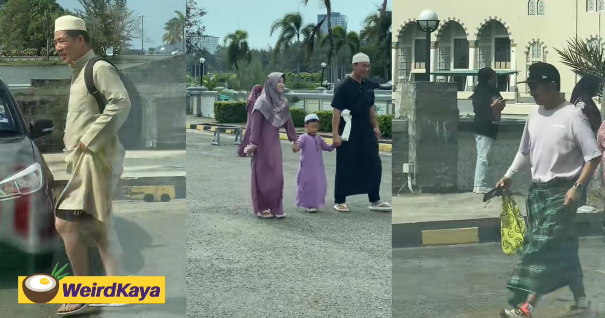 M'sians amused & confused by tourists fully dressed in 'jubah' and hijab while visiting sabah mosque | weirdkaya