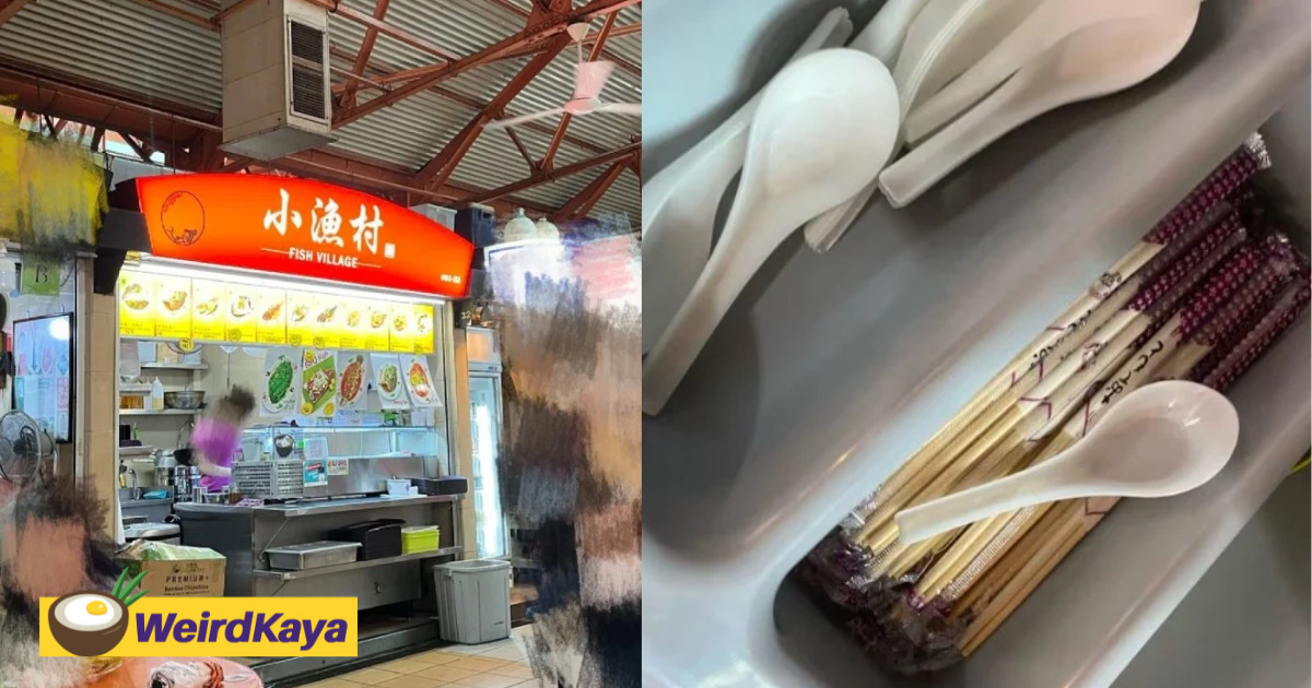 'that's stealing! ' — sg hawker confronts diner for taking disposable chopsticks without asking | weirdkaya