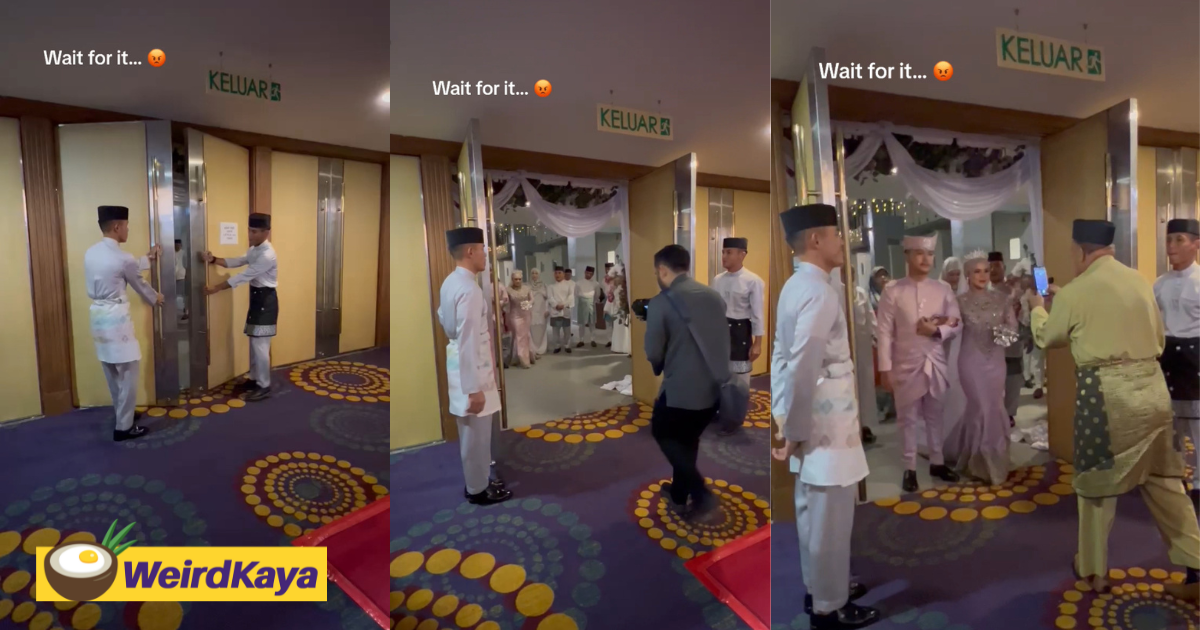 Brunei couple has their special day ruined after relative walks right into wedding video  | weirdkaya