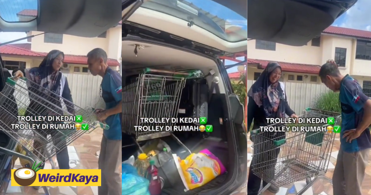 M'sian man shocked to see wife buy a trolley back from the supermarket | weirdkaya