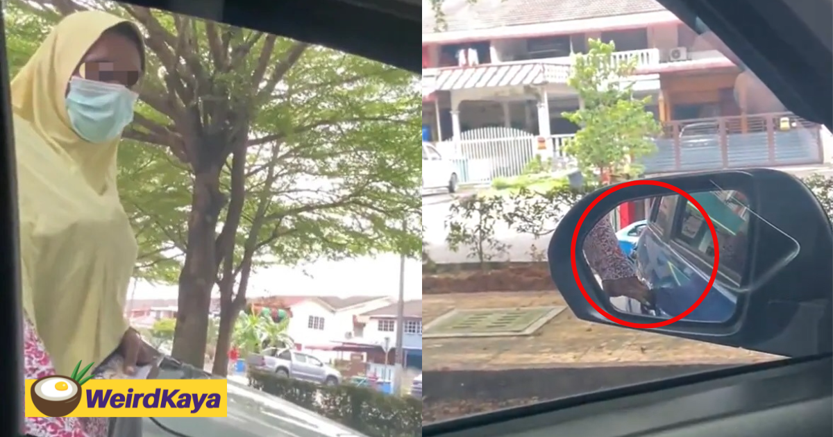 Foreigner disguised as a woman tries to open parked car doors in banting | weirdkaya