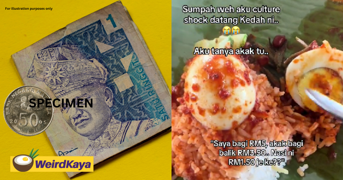 'felt like culture shock! '- m'sian surprised by rm1. 50 nasi lemak which had a whole egg | weirdkaya