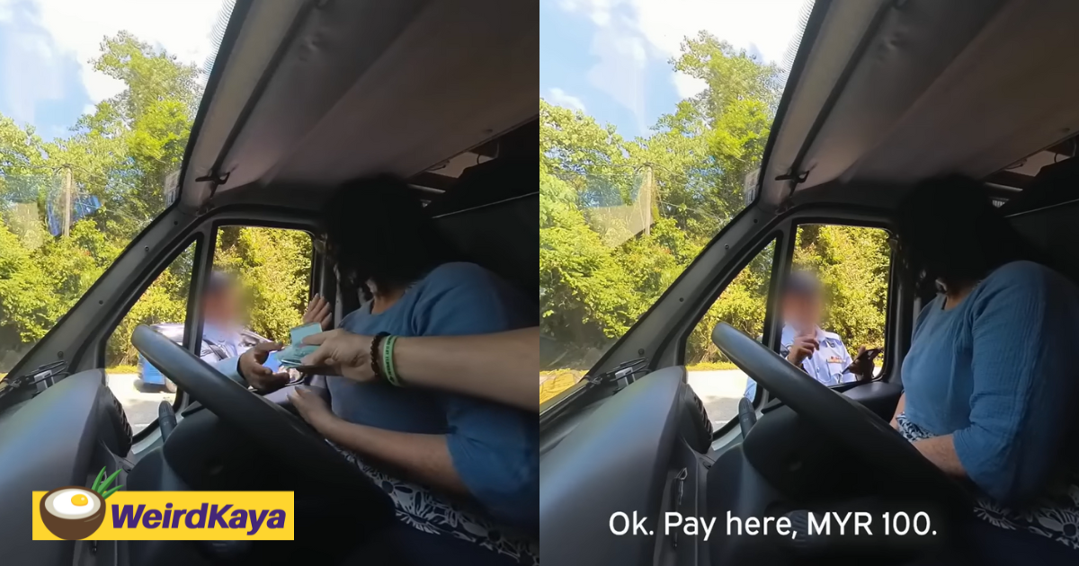 M'sian traffic cop caught on film asking for rm100 bribe from uk couple | weirdkaya