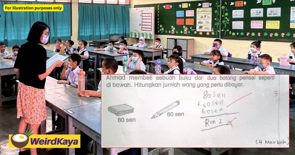 M'sian student fails to score full marks as he wrote rm2 instead of 200 sen | weirdkaya