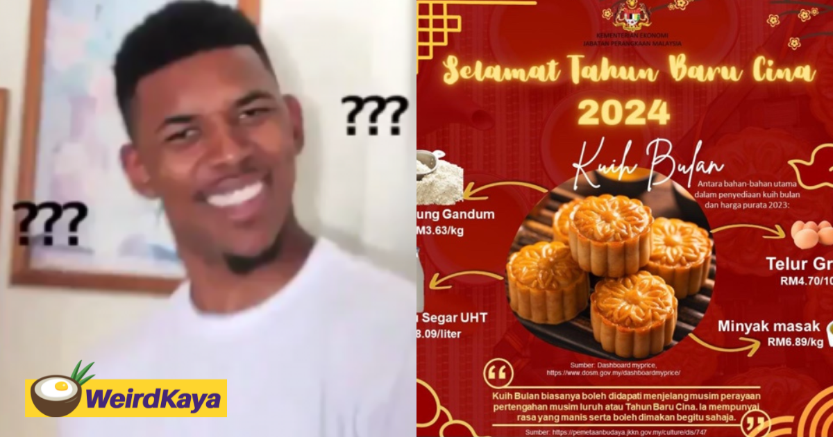 M'sian stats dept wishes happy cny with poster about mooncake prices, netizens amused | weirdkaya