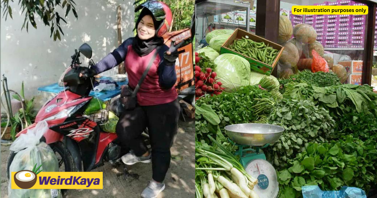 M'sian mother rides 300km weekly on motorcycle to support child by selling vegetables | weirdkaya