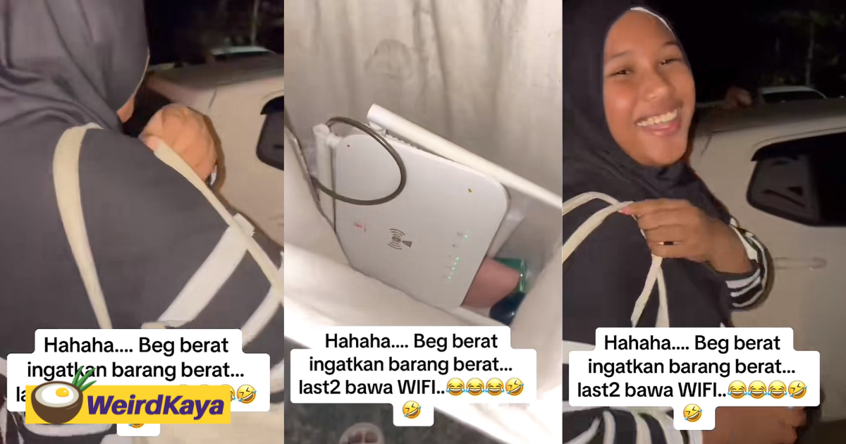M'sian woman from terengganu brings wi-fi router everywhere she goes | weirdkaya