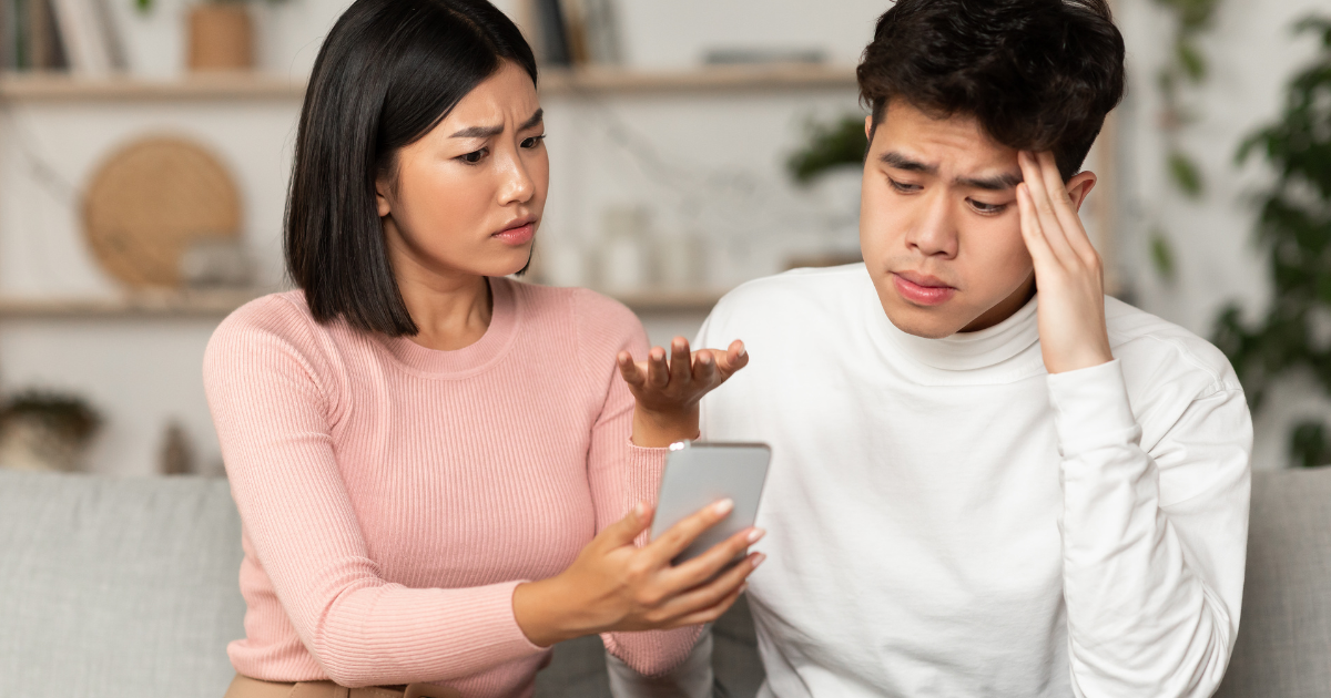 Couples stressed