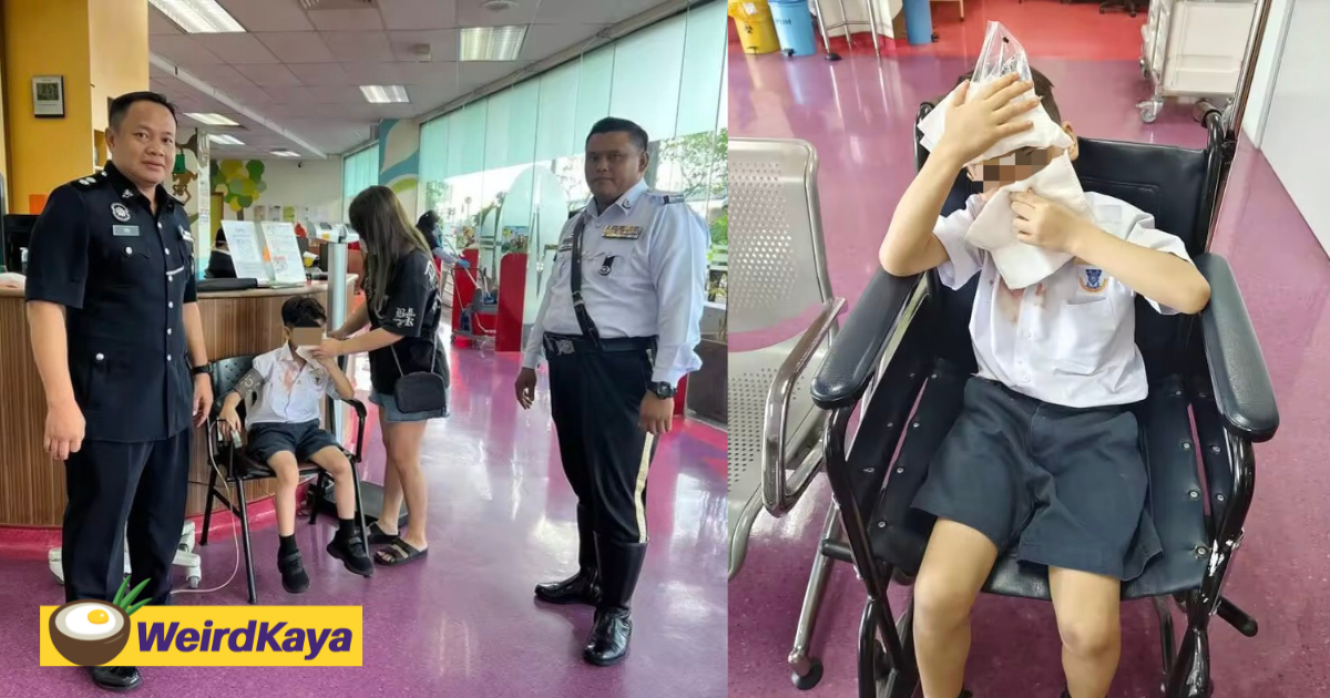 M'sian policemen praised for sending 8yo boy who had heart problems to the hospital | weirdkaya