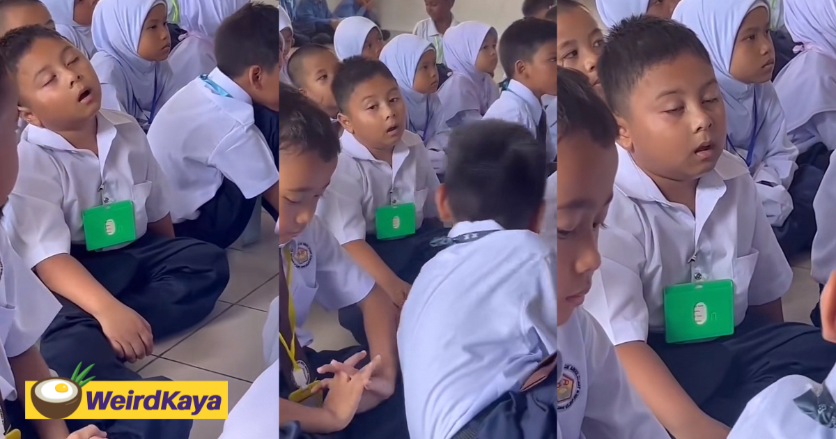 M'sian boy dozes off during his first day of school & it's super relatable | weirdkaya