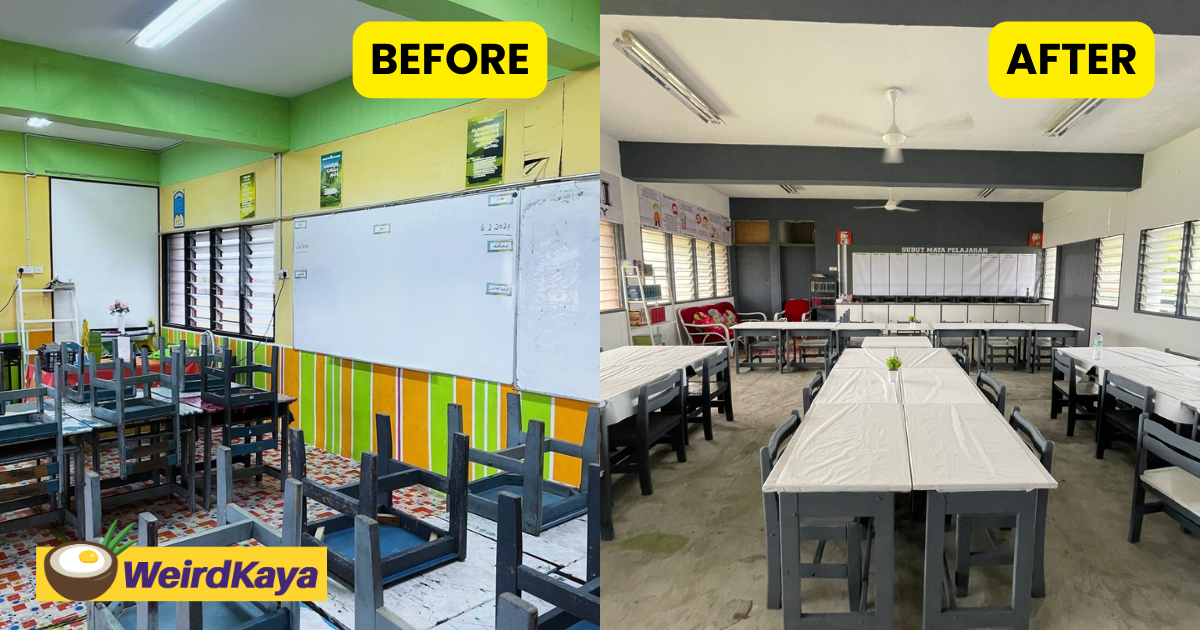M'sian teacher praised for using bonus to upgrade classroom for his students | weirdkaya