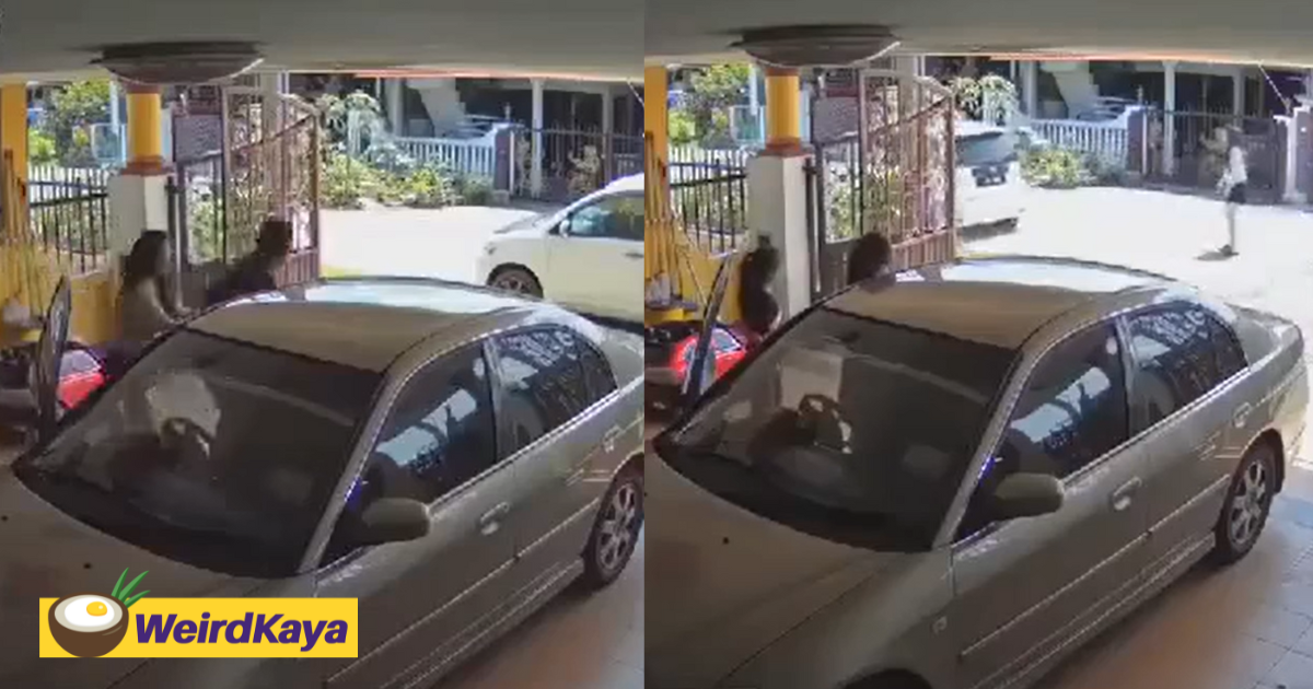 M'sian woman gets robbed as she forgot to close the gate after returning from the bank | weirdkaya