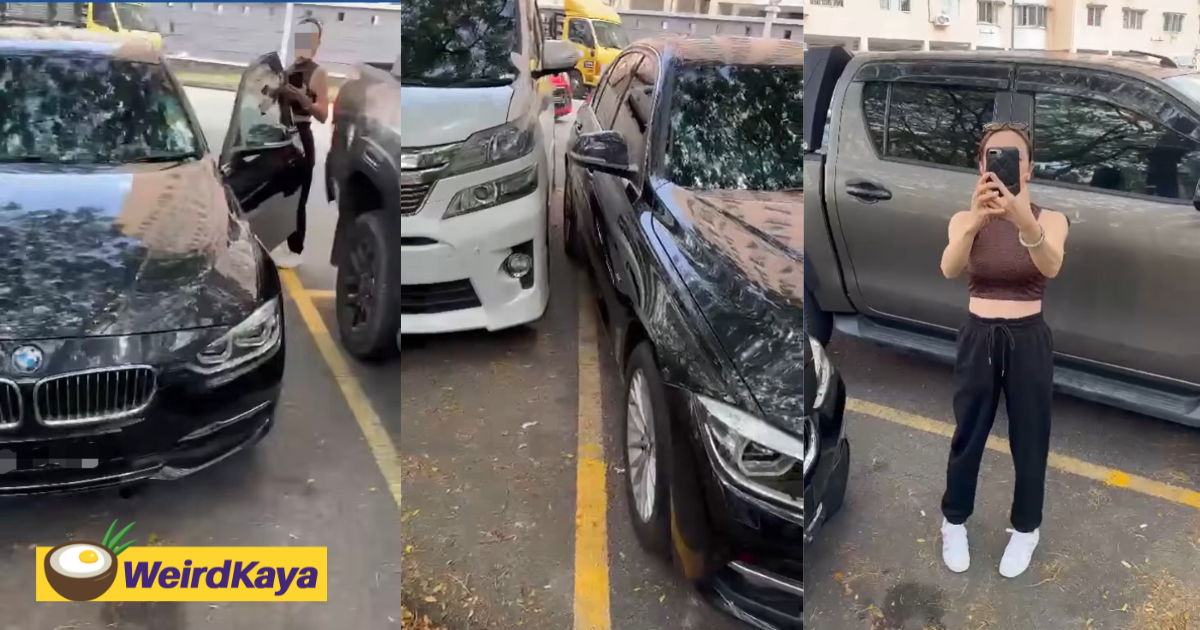 'You Looking For Trouble?!' —  M'sian Woman Gets Mad Over Being Confronted For Parking Car Beyond The Line