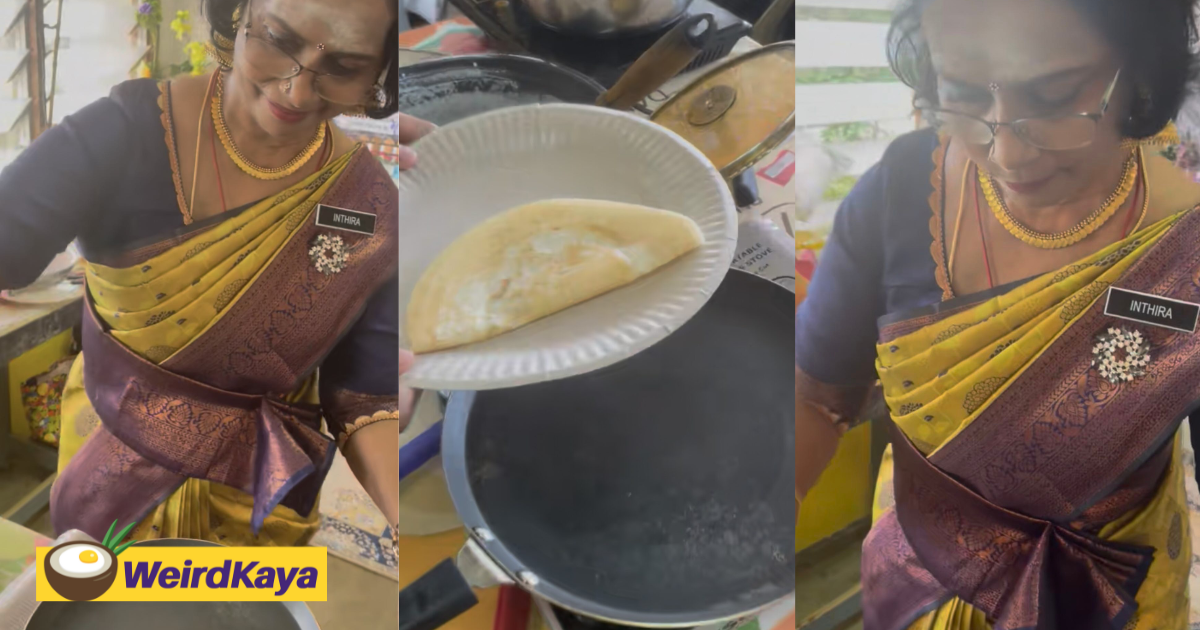 M'sian teacher makes thosai for students during their school's raya celebration | weirdkaya