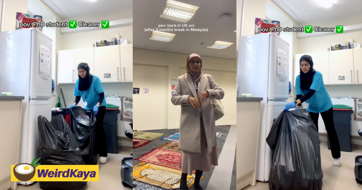 'it's a noble job' - m'sian phd student works part-time as a cleaner in the uk | weirdkaya