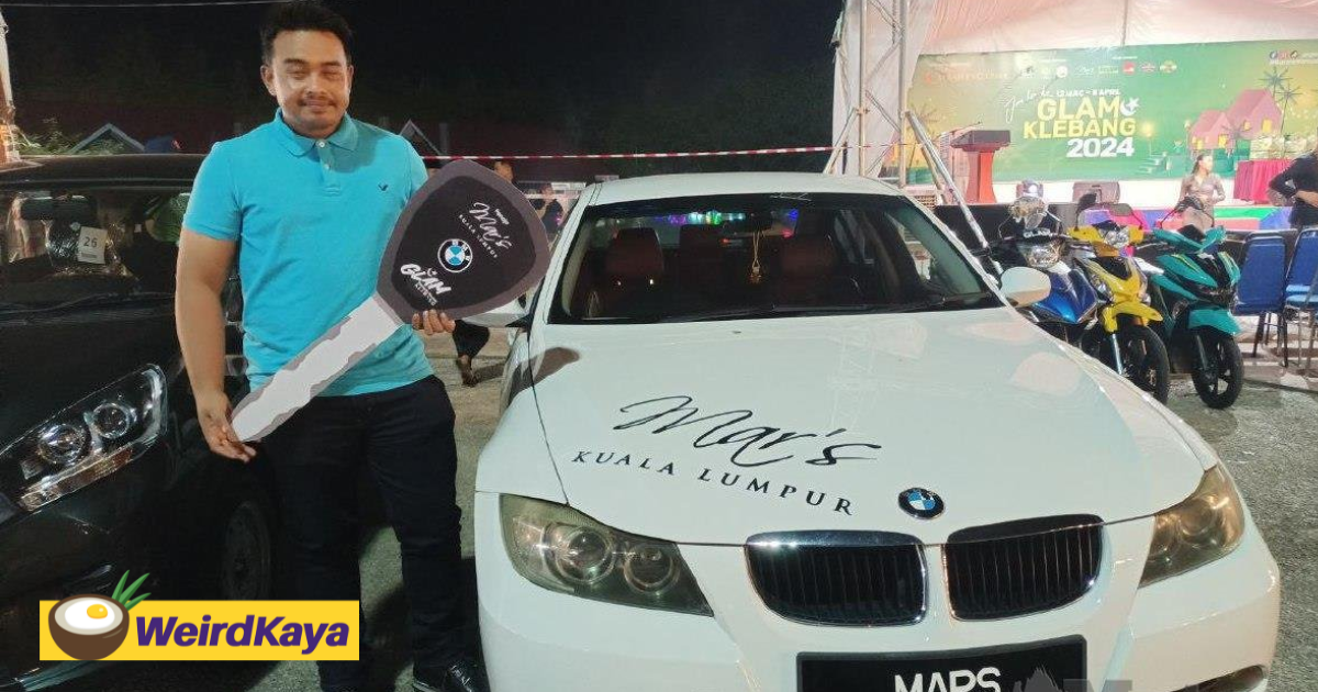 M'sian auxiliary cop snags a bmw 320i during lucky draw event | weirdkaya