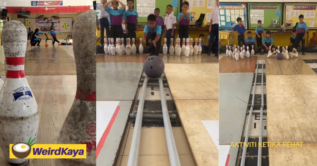 This Primary School In Kedah Has A DIY Bowling Alley For Students To Use During Rehat