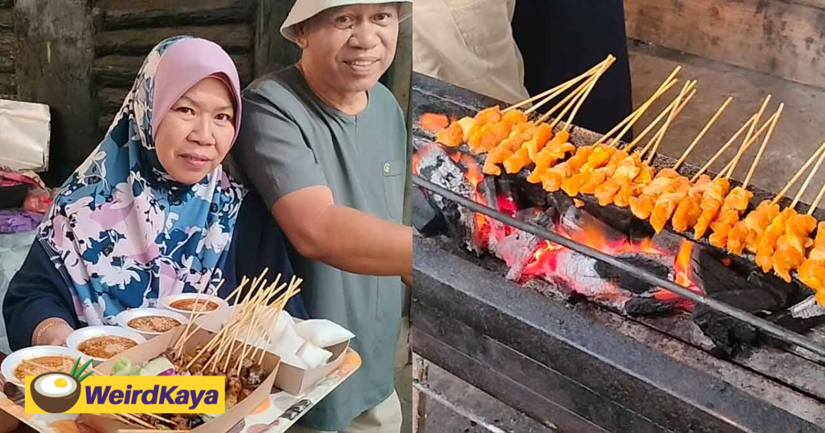 M'sian couple sells satay for just 50 sen per stick at their 'satay b40' stall in johor | weirdkaya