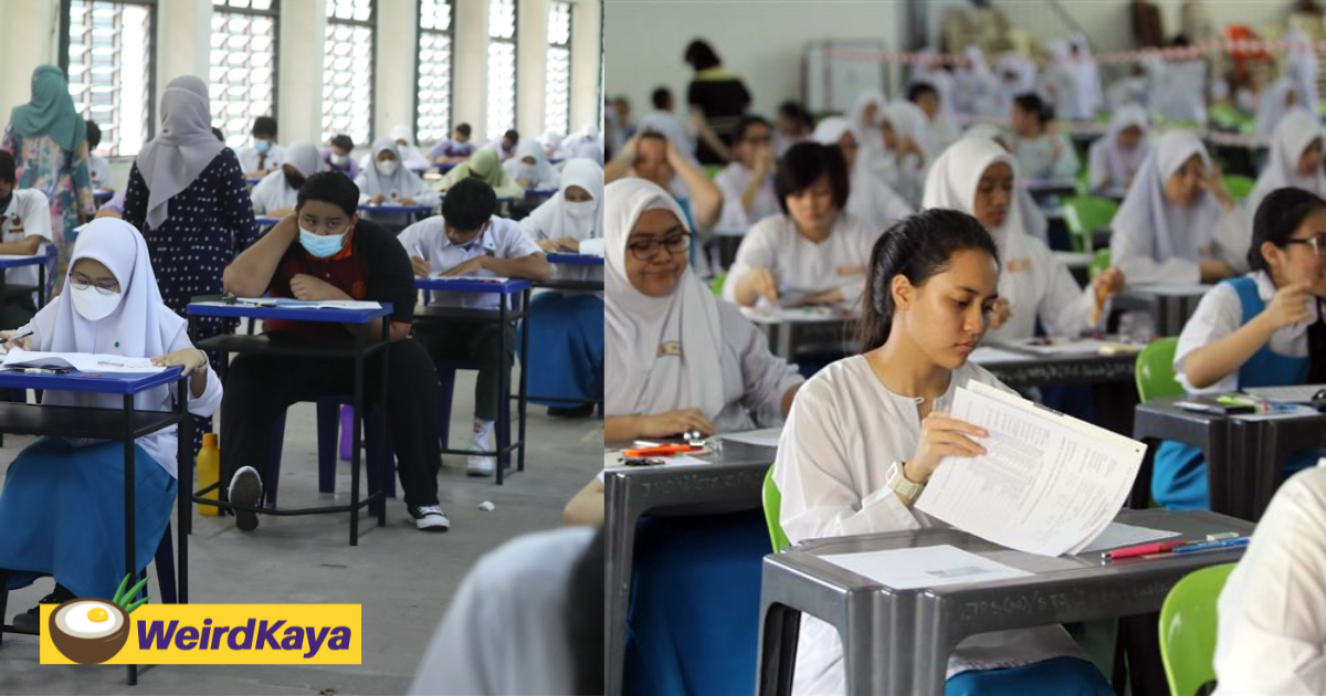 Over 10,000 m'sian students failed to turn up for spm 2023 | weirdkaya