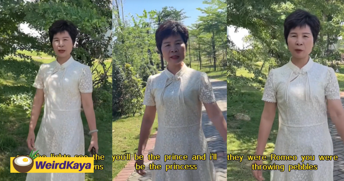 Viral china aunty is back with her singing, this time taking on taylor swift's 'love story' | weirdkaya