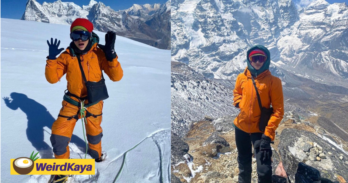Ex-m'sian beauty queen reaches top of meru peak in nepal despite losing finger to frostbite | weirdkaya