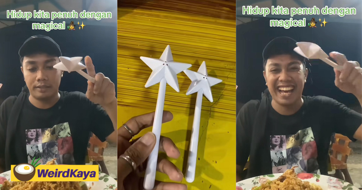 M'sian man uses magic wand to sprinkle salt at a restaurant in kelantan | weirdkaya