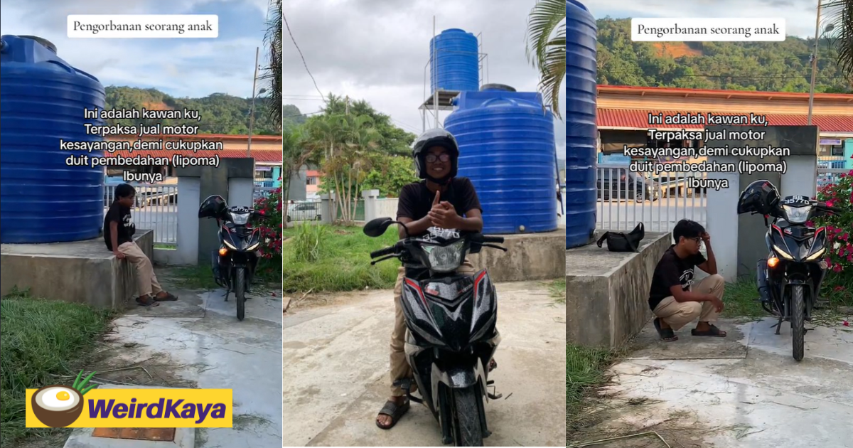 M'sian rider sells his motorcycle of 1 year to raise funds for mother's surgery | weirdkaya