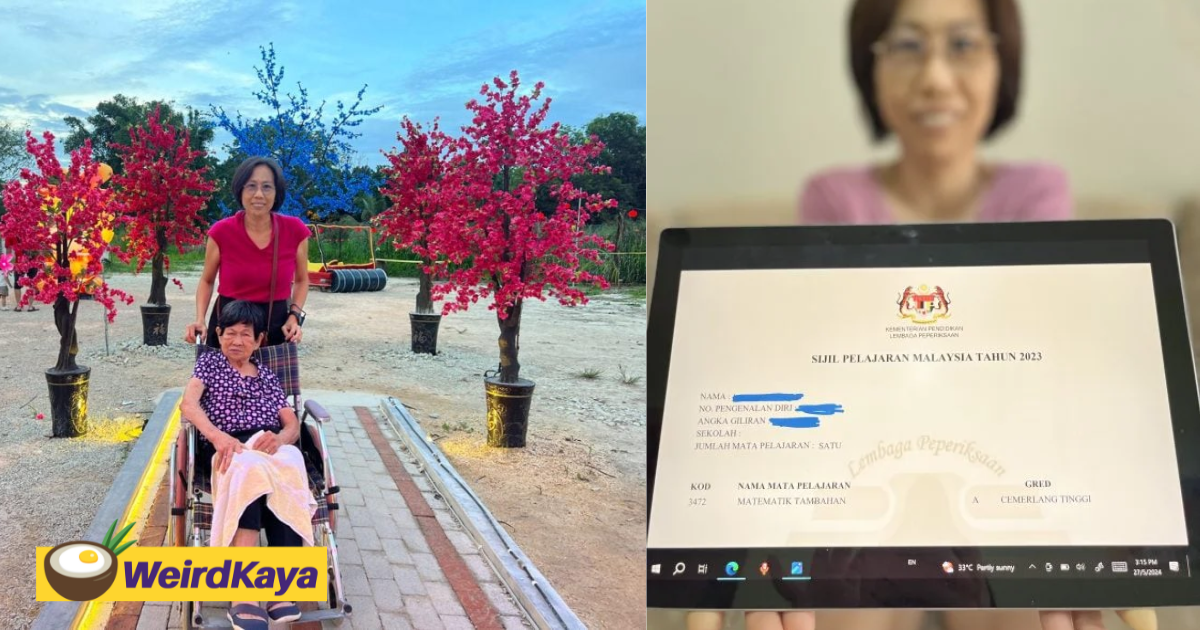 51yo m'sian woman scores a for add maths in spm after learning for 2 months on youtube | weirdkaya