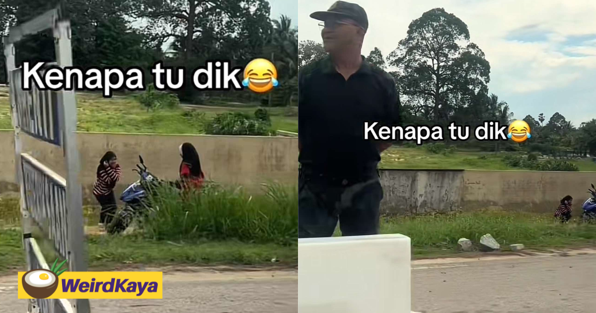 M'sian police ask two girls who illegally brought motorcycle to pull ears & squat by the road | weirdkaya
