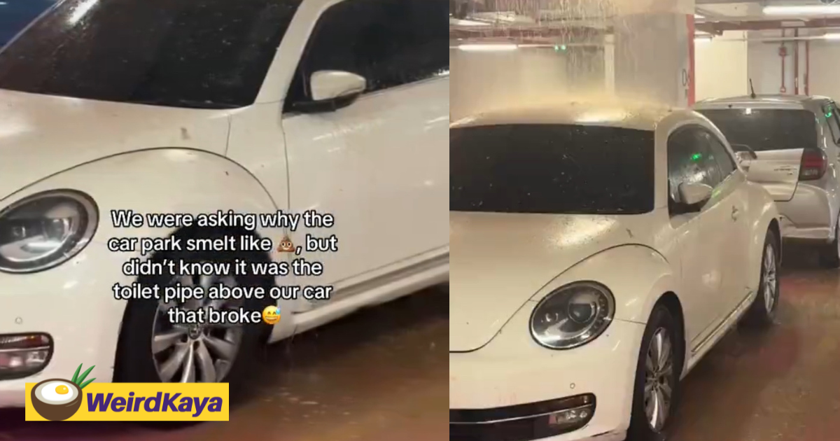 M'sian woman shocked to find car drenched with sewage water at trx parking lot | weirdkaya