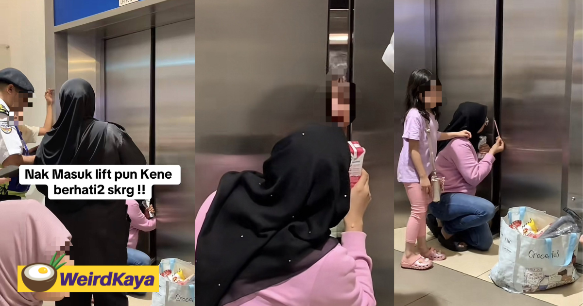 M’sian kid gets stuck inside lift for over 30 mins after door suddenly closes at mall | weirdkaya