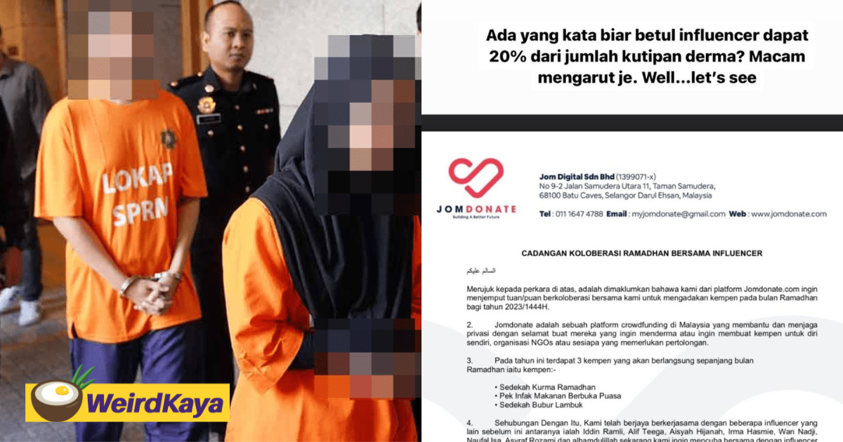 This is how a m'sian influencer couple allegedly misused charity donations & took 20% in commission | weirdkaya