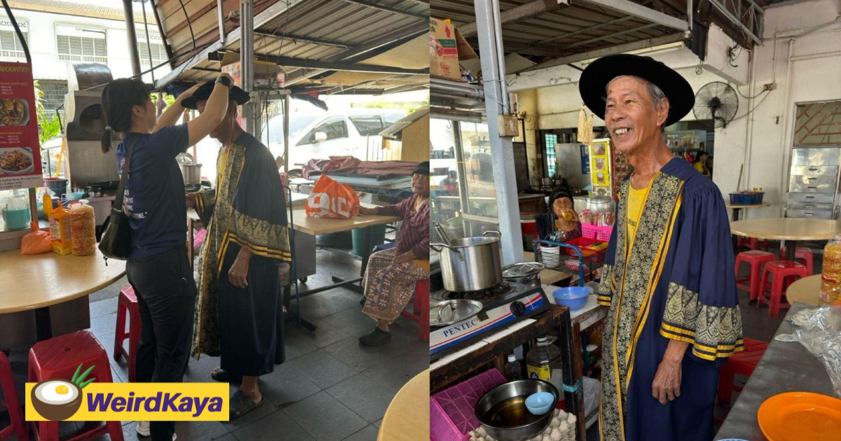 M'sian man works as hawker for 26 years so that his son could pursue his phd dream | weirdkaya