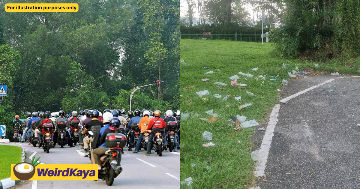 'don't give us a bad name' - m'sian motorcyclists slammed for littering in s'pore | weirdkaya