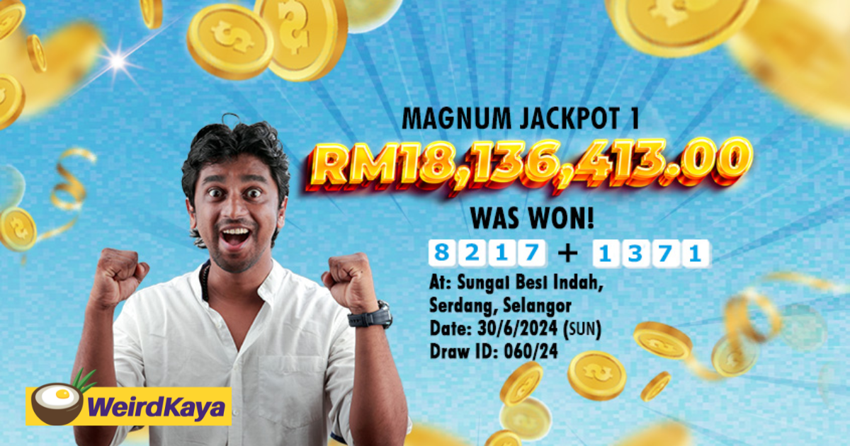 M'sian man wins rm18mil jackpot after betting on family's car plate numbers | weirdkaya